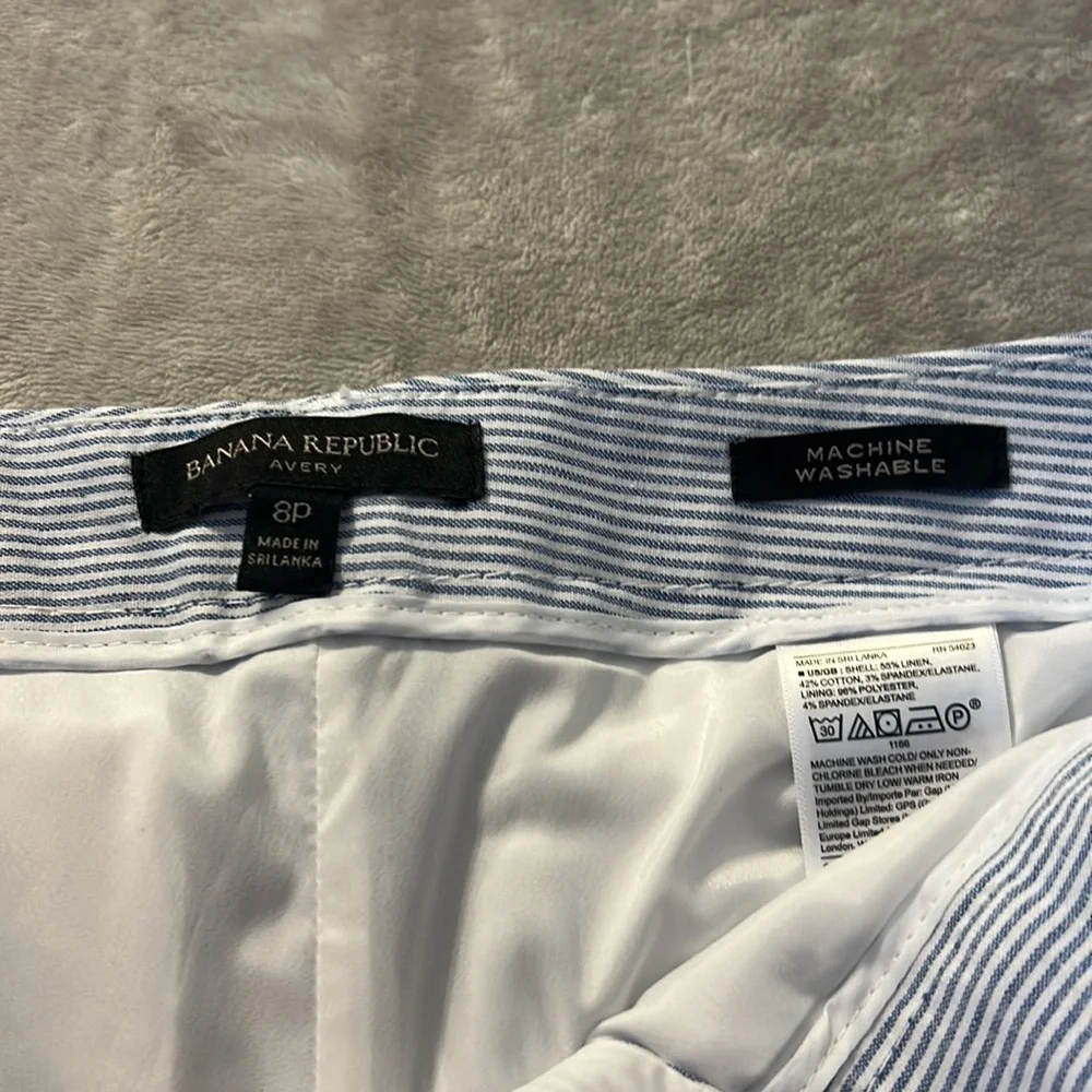 Banana republic Avery linen striped pants